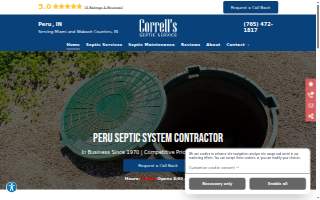 Correll's Septic Services website