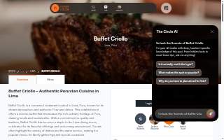 Buffet Criollo Peru website