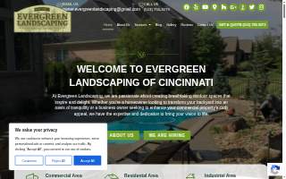 Evergreen Landscaping of Cincinnati website