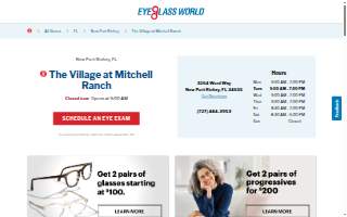 Eyeglass World website