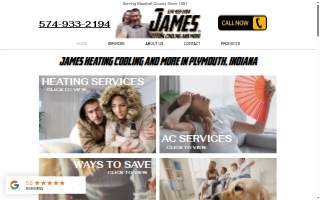 James Heating Cooling And More website