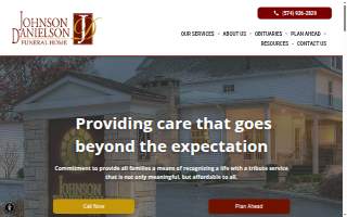 Johnson-Danielson Funeral Home website