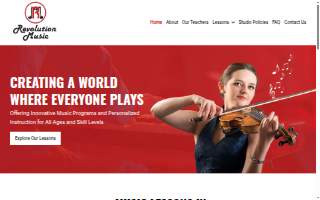 Revolution Music School website