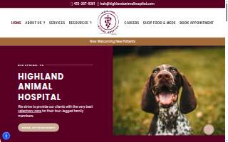 Highland Animal Hospital website