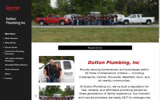 Dutton Plumbing, Inc. website