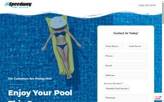 Speedway Pool Service website
