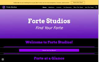 Forte Studios website
