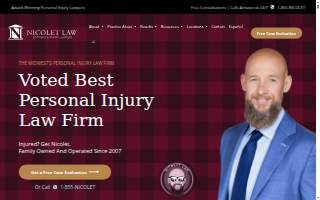 Nicolet Law Accident & Injury Lawyers website