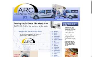ARC Appliance Repair Center website