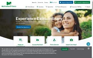 McFarland Clinic Physical Therapy website