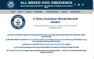 All Breed Dog Obedience Training of Johnston website