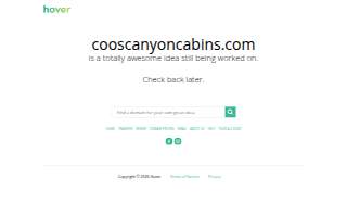 Coos Canyon Campground/cabins website