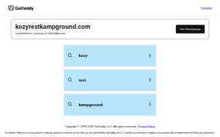 Kozy Rest Kampground website