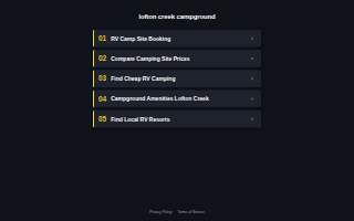 Lofton Creek Campground website