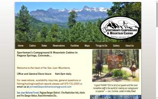 Sportsmans Campground website