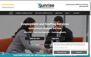 Sunrise Staffing Services, LLC website