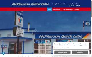 Mcpherson Quick Lube website
