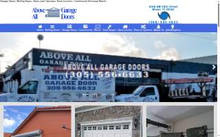 Above All Garage Doors website