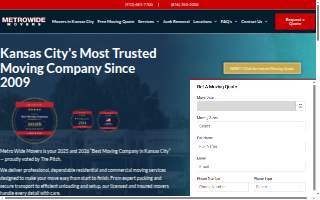 Metro Wide Movers of Olathe website