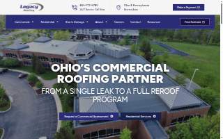 Legacy Roofing website