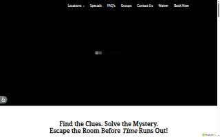Sherlock's Escape Rooms website