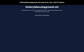 Hickory Lake Campground website