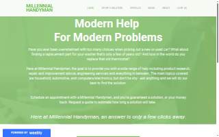Millennial Handyman Services website