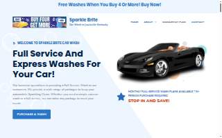 Sparkle Brite Car Wash “Full Service and Express Drive Thru” website
