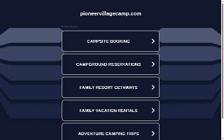 Pioneer Village Campground website