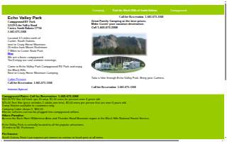 Echo Valley Park Campground website