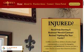 Griffen Law Firm website