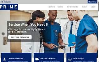 Prime Occupational Medicine website