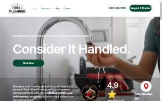 Ideal Plumbing, LLC website