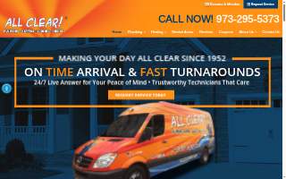 All Clear Plumbing website