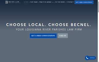 Becnel Law Firm website