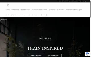 Lux Fitness website