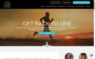 Santa Fe Sport and Spine website