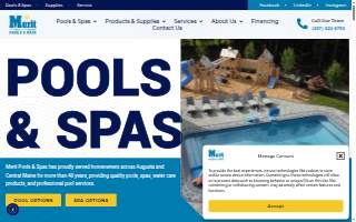 Merit Pools & Spas website