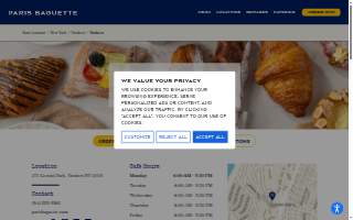 Paris Baguette of Yonkers website
