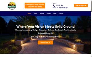 Manny's Landscaping & Masonry Corp. website