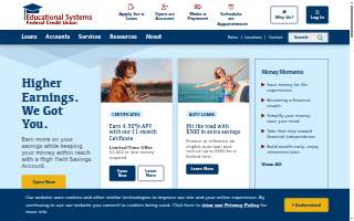 Educational Systems Federal Credit Union website
