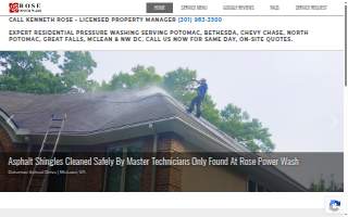 Rose Power Wash of Potomac website