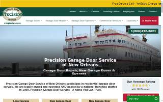 Precision Garage Door website