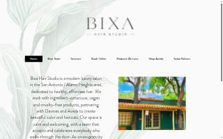 Bixa Hair Studio website