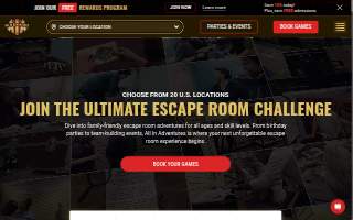 All In Adventures Escape Rooms of Parkville website