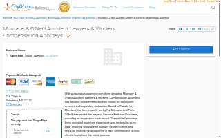 Murnane & O'Neill Accident Lawyers & Workers Compensation Attorneys website
