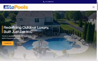Elite Pools website