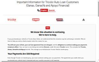 Tricolor Auto - Corpus Christie website