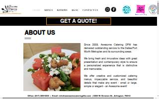Awesome Catering DFW website