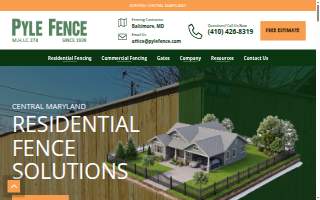 Pyle Fence Co, Inc of Woodlawn website